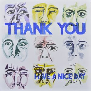 Thank you with faces art painting